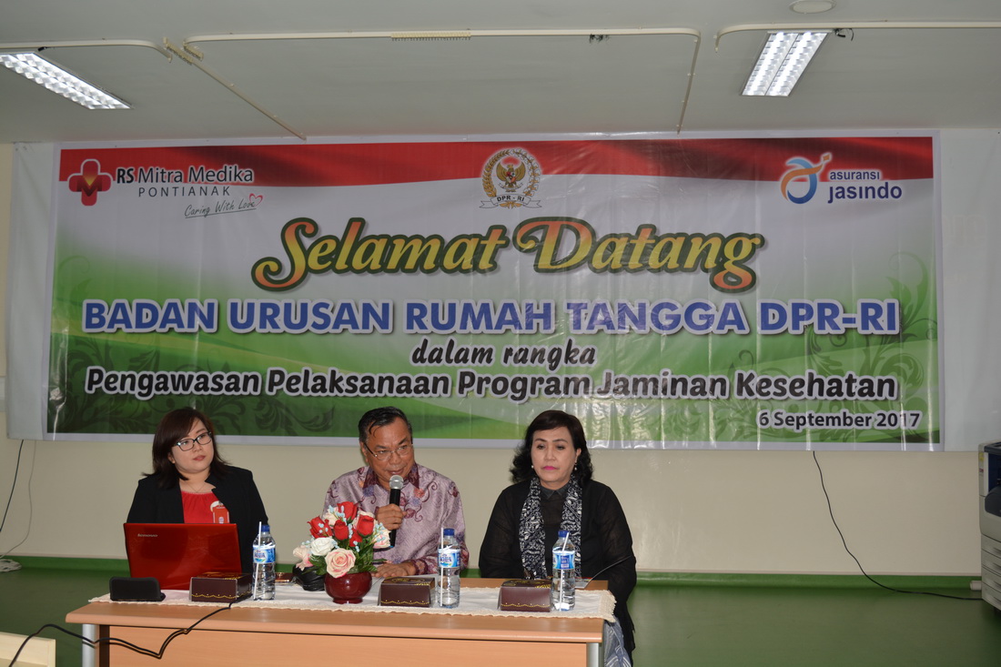 Dalam rangka pengawasan Program Jaminan Kesehatan, pertemuan ini dihadiri kurang lebih 15 anggota DPR-RI dan pihak Jasindo Health Care.